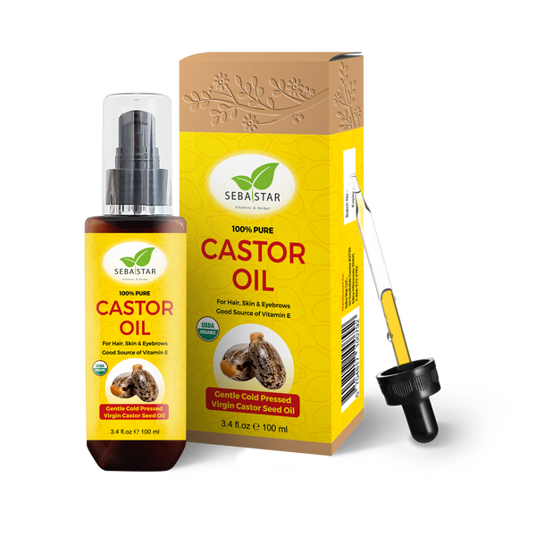 Castor Oil 3.4 oz for Hair, Skin, and Eyebrows