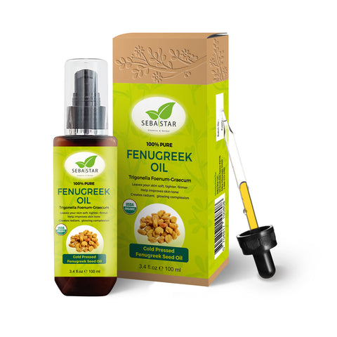Fenugreek Oil 3.4oz - 100% Natural & Pure Fenugreek Oil for Face and Body