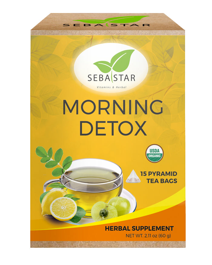 Morning Detox Tea (15 Pyramid Tea Bags) Herbal Supplement