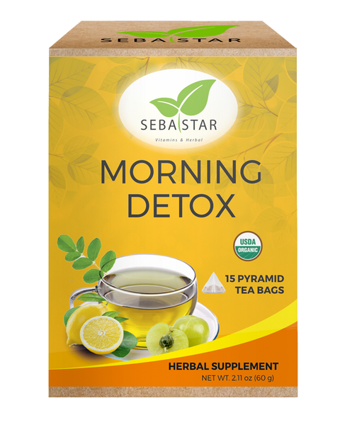 Morning Detox Tea (15 Pyramid Tea Bags) Herbal Supplement